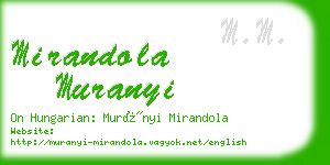 mirandola muranyi business card